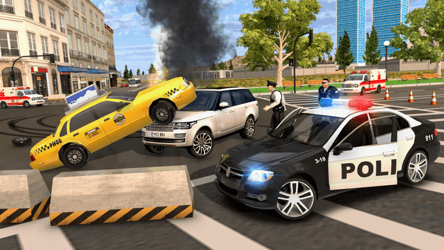 Police Car Chase Cop Simulator Fungameshare Com Download Games For Chrome Ios Android - roblox police simulator